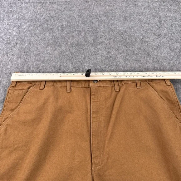Carhartt Pants Mens 44x36 Brown Loose Fit Washed Duck Utility Work Pant BN0011